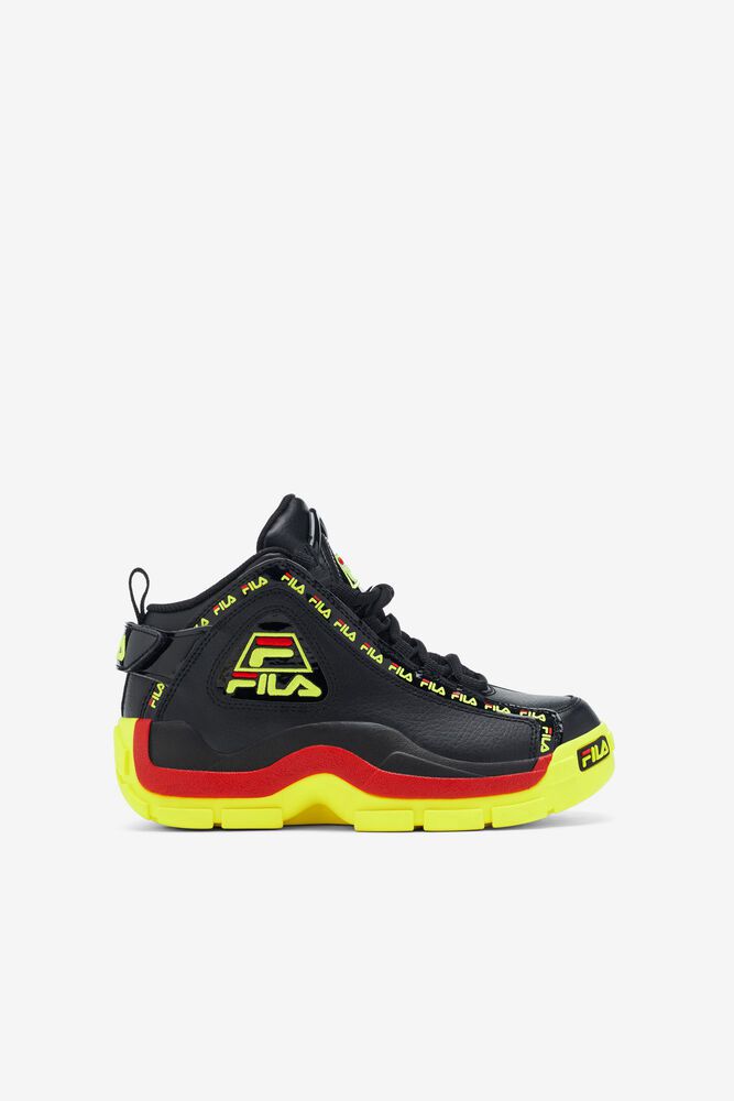 Fila Grant Hill 2 Repeat Black Sneakers Kids - NZ 59218-SKOA